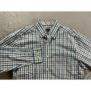 Johnston & Murphy Long Sleeve Button Front Cotton Sport Shirt. Size L, MINT!!